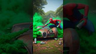 Spiderman Venom aur Captain America me se Kon sabse achhi car repair karega spiderman shorts [upl. by Danaher474]