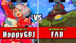 GGST  HappyGRJ Elphlet VS FAB Potemkin  Guilty Gear Strive High level gameplay [upl. by Bubalo375]