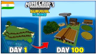 I Survived 100 Days On A SURVIVAL ISLAND In Minecraft Pocket Edition Hindi  Minecraft 100 days [upl. by Ashleigh]