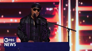 WATCH Stevie Wonder performs at 2024 Democratic National Convention  2024 DNC Night 3 [upl. by Naira336]