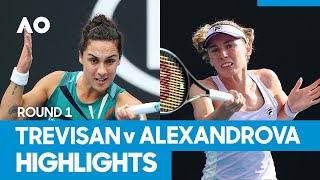 Martina Trevisan vs Ekaterina Alexandrova Match Highlights 1R  Australian Open 2021 [upl. by Kroy]