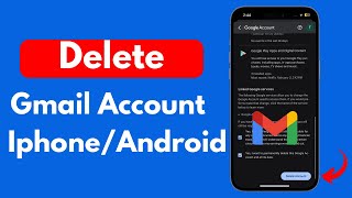 How To Delete Gmail Account  iPhone amp Android [upl. by Broome]