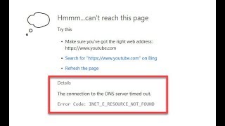 How to Fix INET E RESOURCE NOT FOUND Error on Windows 10 [upl. by Yortal]
