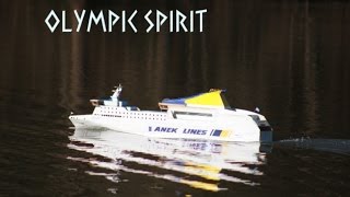 ANEK LINES RC MODEL Ferry HSF OLYMPIC SPIRIT ANEKSUPERFAST Modell 1100 [upl. by Aikcir586]