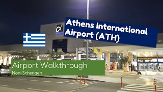 ATHENS AIRPORT Walkthrough ATH  Departures  Arrivals  Walking Tour  nonSchengen [upl. by Canfield]