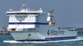 Brittany Ferries  Cotentin leaving Portsmouth [upl. by Yddor327]