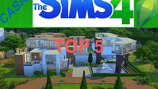 Top 5Casas Del Sims 4 [upl. by Nibbor]