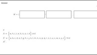 Set Notation Roster SetBuilder Complement Cardinal Number Equal Sets [upl. by Grethel644]