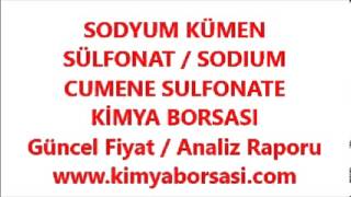 SODYUM KÜMEN SÜLFONAT  SODIUM CUMENE SULFONATE [upl. by Nirahs]