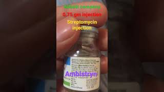 Streptomycin injection use 075 mg docter Ambistryn injection for Im use only antibioticinjection [upl. by Ayhtak]