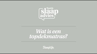 Wat is een topdekmatras [upl. by Eustasius]