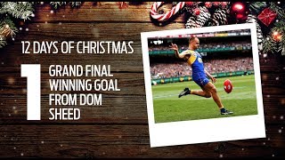 1 Grand Final winning goal from Dom Sheed  Christmas Countdown  2018  AFL [upl. by Lorita]