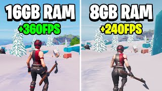 8GB RAM VS 16GB RAM Fortnite Chapter 4 Season 3 l 1080p GTX1650 [upl. by Enecnarf]