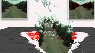 Stereo camera obstacle detection  navigability grid  point cloud  tilt [upl. by Lamson129]