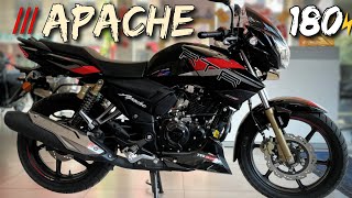 2025 Apache 180 🚀 Z Black ⚫ colour  TVS Apache 180 2v⚡Detailed Review✅  Harsh verma [upl. by Yrocal]