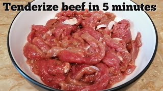 How To Tenderize Beef For Chinese Stir Fry Dishes  Easy And Cost Effective Method  Velveting Beef [upl. by Leonor679]