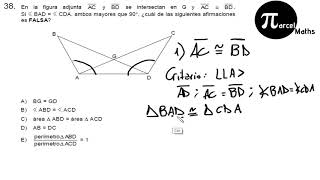 Pregunta 38 CONGRUENCIA modelo PSU DEMRE 2019 matemática [upl. by Lrad805]