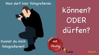 Common Mistakes in German  können oder dürfen  Learn German  A1  A2 [upl. by Corvese697]