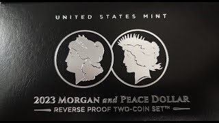 2023 Morgan amp Peace Dollar Reverse Proof Unboxing [upl. by Bat]