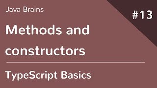 TypeScript Basics 13  Methods and constructors [upl. by Atteuqehs]