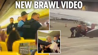 Drunk Brit got jealous of ex talking to stag do as new video shows chaos on Ryanair flight [upl. by Vedi]