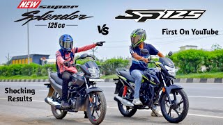 Hero Super Splendor xtec Vs Honda Sp 125  Drag Race  First On Youtube [upl. by Arutak669]