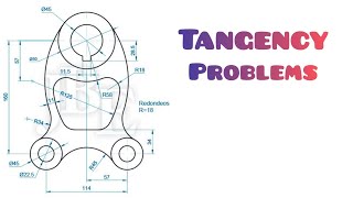 Tangency problems in TECHNICAL DRAWING  ENGINEERING DRAWING [upl. by Eselahc913]