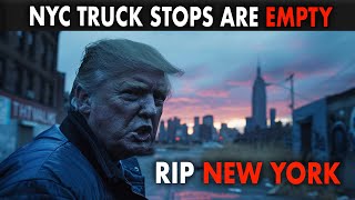 EVERY Truck Stop in NYC is a GHOST TOWN  BOYCOTT Begins for Trumps 355M Ruling [upl. by Rancell]