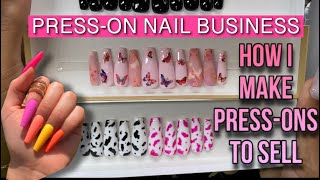 PRESSON NAIL BUSINESS  HOW I MAKE PRESSONS TO SELL  NailsbyTEN  Teni Ciel [upl. by Ydnim]