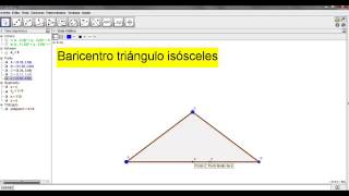 Baricentro de un Triángulo Isósceles con Geogebra [upl. by Ylrevaw]