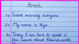 10 lines Speech on Rabindranath Tagore rabindranath tagore speech in englishshort speech [upl. by Sula]