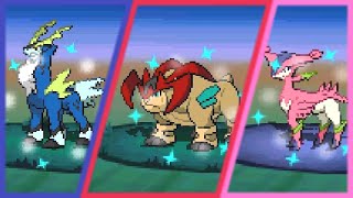 Live shiny Cobalion Terrakion amp Virizion on Black 2White 2 after a total 9192 SRs [upl. by Esinert]