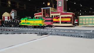 Lego Reading Railroad RS3 Leads Ore Train at the Railroad Museum of Pennsylvania [upl. by Tonjes]