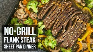 NoGrill Flank Steak Sheet Pan Dinner  Easy One Pan Dinner Recipe by Forkly [upl. by Hajan300]