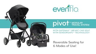 Evenflo Pivot™ Modular Travel System with SensorSafe™ SafeMax™ Infant Car Seat  Product Tour [upl. by Neetsyrk571]