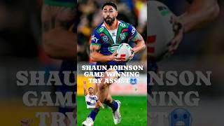 SHAUN JOHNSON GAME WINNING TRY ASSIST 2024 nrl rugbyleauge sj warriors shorts [upl. by Nena]