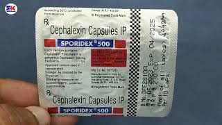 Sporidex 500Mg Capsule  Cephalexin Capsule  Sporidex 500 Capsule Uses Benefits Dosage Review [upl. by Ikram376]