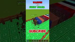 MINECRAFT  Warden VS Every Golem💀 WAIT FOR IT minecraft shorts musicalinstrument [upl. by Danuloff]