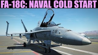 FA18C Hornet Carrier Fast Cold Start amp Alignment Tutorial  DCS WORLD [upl. by Alihet]