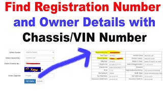 How to find registration number with chassis number  how to find owner of vehicle by vin number [upl. by Delaney]