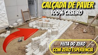 COMO FAZER UMA CALÇADA DE PAVER FABRICANDO OS BLOCOS de FORMA CASEIRA E DESENFORMA ao MESMO TEMPO [upl. by Whit746]