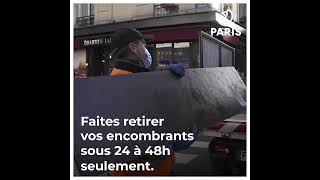 Le service denlèvement des encombrants à Paris  Paris Propreté 🧼  Ville de Paris [upl. by Eniamirt]