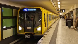 UBahn Berlin  Mitfahrt in der U8 von Hermannstraße bis ParacelsusBad im H95 50016 [upl. by Benny]