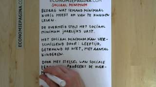 Sociaal minimum Economiepaginacom [upl. by Boorman]