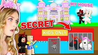 Our KIDS Built A SECRET Base Under My HOUSE In Adopt Me Roblox [upl. by Egdirdle]