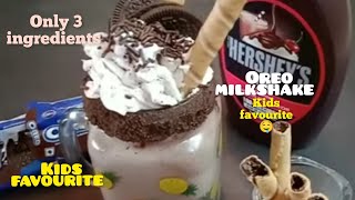 Oreo milkshake thick creamy Oreo milkshake  only 3 ingredients kids favourite milkshake [upl. by Plunkett84]