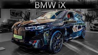 2023 BMW iX xdrive 50 in Saphire Black  Exterior and Interior in details [upl. by Laszlo]