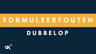 Formuleerfouten Dubbelop [upl. by Neetsirk7]