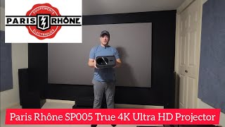 BEST BUDGET LCD 4K PROJECTOR FOR AROUND 500 Paris Rhône SP005 True 4K LCD Projector ParisRhone [upl. by Ezarra]