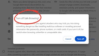 Turn OffOn Safe Browsing Turn Off Safe Search in Google Chrome [upl. by Mmada]